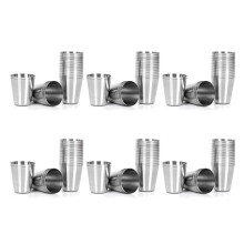 90 St Rostfria Snapsglas Drickskärl, 30 Ml (1 Oz) Campingresor Kaffe Te Kopp, för Whisky Tequila Sprit