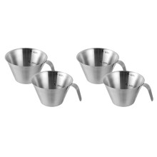 Espresso Shot Cups met Handvat 90Ml Espresso Maatbeker 4 Pack RVS Schenkbeker voor Koffie Espresso