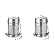 2X Tee Ei für Losen Tee, Edelstahl Teesieb, Extra Feinmaschiger Tee Diffusor für Aufbrühen Von Tee, Gewürzen
