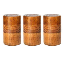 Wooden Tea Pot Handmade Kung Fu Tea Set Portable Travel Tea Storage Candy Nut Coffee Bean Powder Boxed Sealed Can,3 Pcs