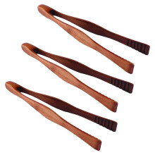 3 Stuecke BBQ Werkzeuge 26,5 cm Holz Gesundheit und Umweltschutz Gegrillte Lebensmittel Clip Grill Zubehoer Outdoor Tragbare Zange