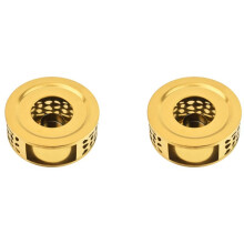2X Chauffe-Théière, Chauffe-Thé En Acier Inoxydable Brossé avec Porte-Bougie Chauffe-Plat Or