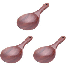 3X Teak Holz Loeffel Massivholzreisloeffel Aus Holz Reis Paddel Grosse Kartoffel Vorlegeloeffel Kuechenutensilien Aus Holz