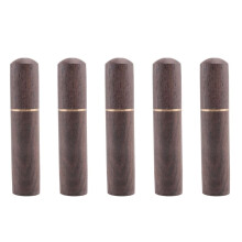 5X Ebony Wood Toothpick Holder Bucket Box Hiking Portable Handmade Gift 8 x 1.8cm