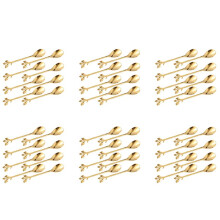 48x Ice-Cream Tea Stirring Spoons Retro Dessert Demitasse Espresso Spoons Cutlery Kitchen Tableware