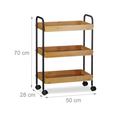 3-lags bambus serveringsvogn 2