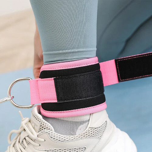 1 Pair Adjustable D-Ring Ankle Straps for Leg and Glute Workouts 2