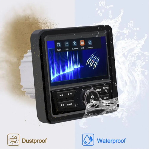 Waterproof Bluetooth Marine Stereo Radio 2