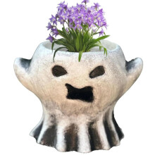Décoration d'Halloween, pot de fleurs fantôme, vase fantôme, seau, thème horreur, festival effrayant, pot de fleurs en résine pour jardin