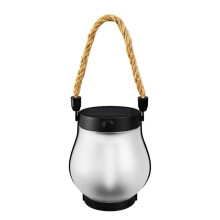 Dancing Flame Solar Lantern Outdoor Lights, Waterproof Design, Dual ChargingSolar & USB, Rope Flame Lamp