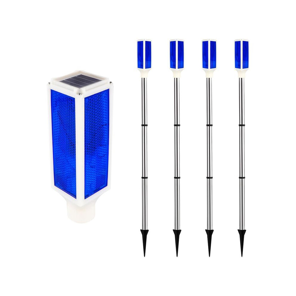 4Pcs Solar S Outdoor, Waterproof Driveway Markers Reflective, Warning Flash With 2 Ing Modes Light 6032999286251