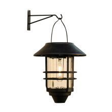 Solar Hanging Lantern Outdoor Waterproof Solar Flickering Garden Lantern for Outdoor,Fence,Front Porch Exterior Lighting