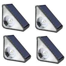 4er-Pack Solar-Stufenleuchten für Draußen, Solar-Treppenleuchten für Stufen, Treppen, Terrasse, Hof, Deck, Wand