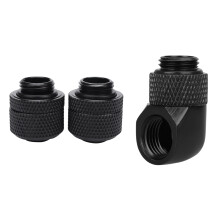 1 Pcs 12.9Mm G1/4 Thread 90 Degree Rotary Tube & 2 Pcs Water Cooling Fittings G1/4 External Thread Pagoda