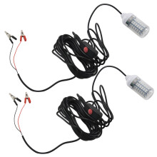 2X 12V LED Green Underwater Submersible Night Fishing Light Crappie Shad Squid Boat Fishing Light