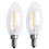 2X Dimmable E12 2W COB Edison Candle Flame Filament LED Light Bulb Lamp 10X3.5cm 1