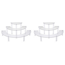 2X Transparent Removable Acrylic Cake Display Stand for Party Round Cupcake Holder Bakeware Wedding Birthday Decoration