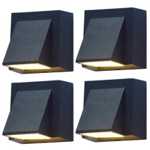4X 3W Modern Minimalist Outdoor Waterproof Wall Lamp LED Outdoor Garden Light Door Light