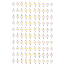 100 Pieces High Power 2 Pin 3W Warm White LED Bead Emitters 100-110Lm