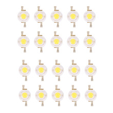 20 Pieces High Power 2 Pin 3W Warm White LED Bead Emitters 100-110Lm