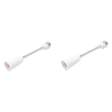 2X 19 cm Langen, Flexiblen Schwanenhals E27 auf E27 LED Gluehbirne Verlaengerung Adapter