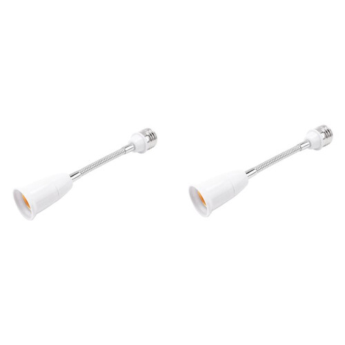2X 19cm Long Flexible  Neck E27 to E27 LED Light Bulb Extension Adapter