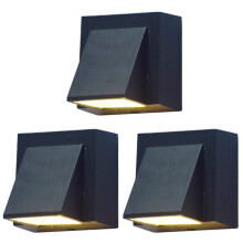 3X 3W Moderno e Minimalista Criativo à Prova D'áGua Lâmpada de Parede LED para Jardim Ao Ar Livre Luz de Porta