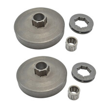 2X Chain Saw 3/8-7T Rim Sprocket with Chainsaw Clutch Drum for 45Cc 52Cc 58Cc Gasoline Engineg Parts Replacement