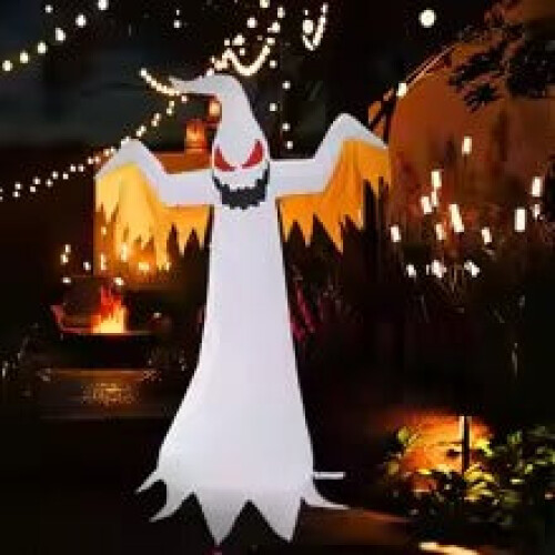 Halloween Inflatable Ghost with LED Flame Lights 2