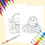 32pcs Easter Greeting Coloring Cards with Markers 7