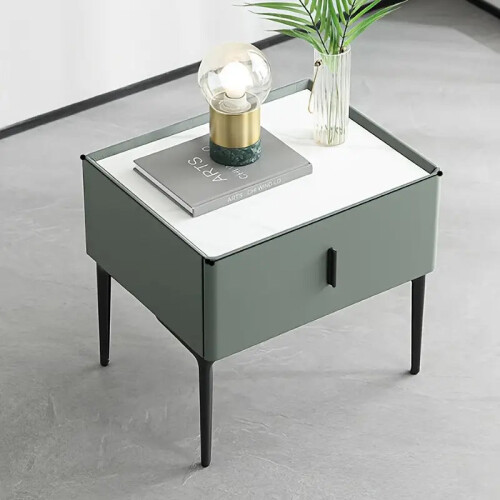 Black Metal Legs & Handles Bedside Table 2