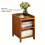 Bamboo  Bedside Table with Open Shelves - Tawny 7