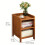 Bamboo  Bedside Table with Open Shelves - Tawny 8