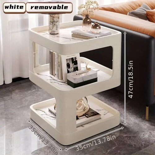 Chic Nordic-Inspired Bedside Table - Beige 2