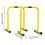 1 Pair Multifunctional Height Adjustable Parallel Bars - Yellow 6