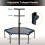 Rebounder Mini Trampoline with Adjustable Handle Bar(Blue) 3