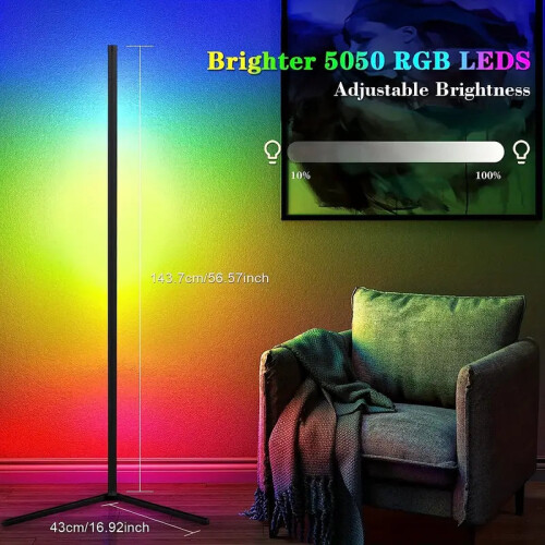 RGB Remote Control Wall Corner Ambient Light - 1.5m Height 2