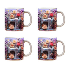 4X 3D Sewing Painted Mug 3D Space Mug Christmas Gift Home Decor Mugs Coffee Cups Room Decoration and Display B