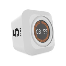 Rotating Visual Timer 5, 25, 10, 50 Min Preset + Custom Countdown, Rechargeable Desk Productivity Flip Timer
