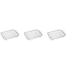 3Pcs Air Fryer Basket for Oven, Stainless Steel Grill Basket, Non-Stick Mesh Basket, Air Fryer Tray Wire Rack Basket