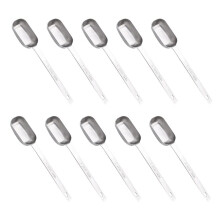 10X CuillèRe à Café, CuillèRe à Soupe CuillèRe à Café en Acier Inoxydable, CuillèRe à Long Manche pour Café, Lait en Poudre