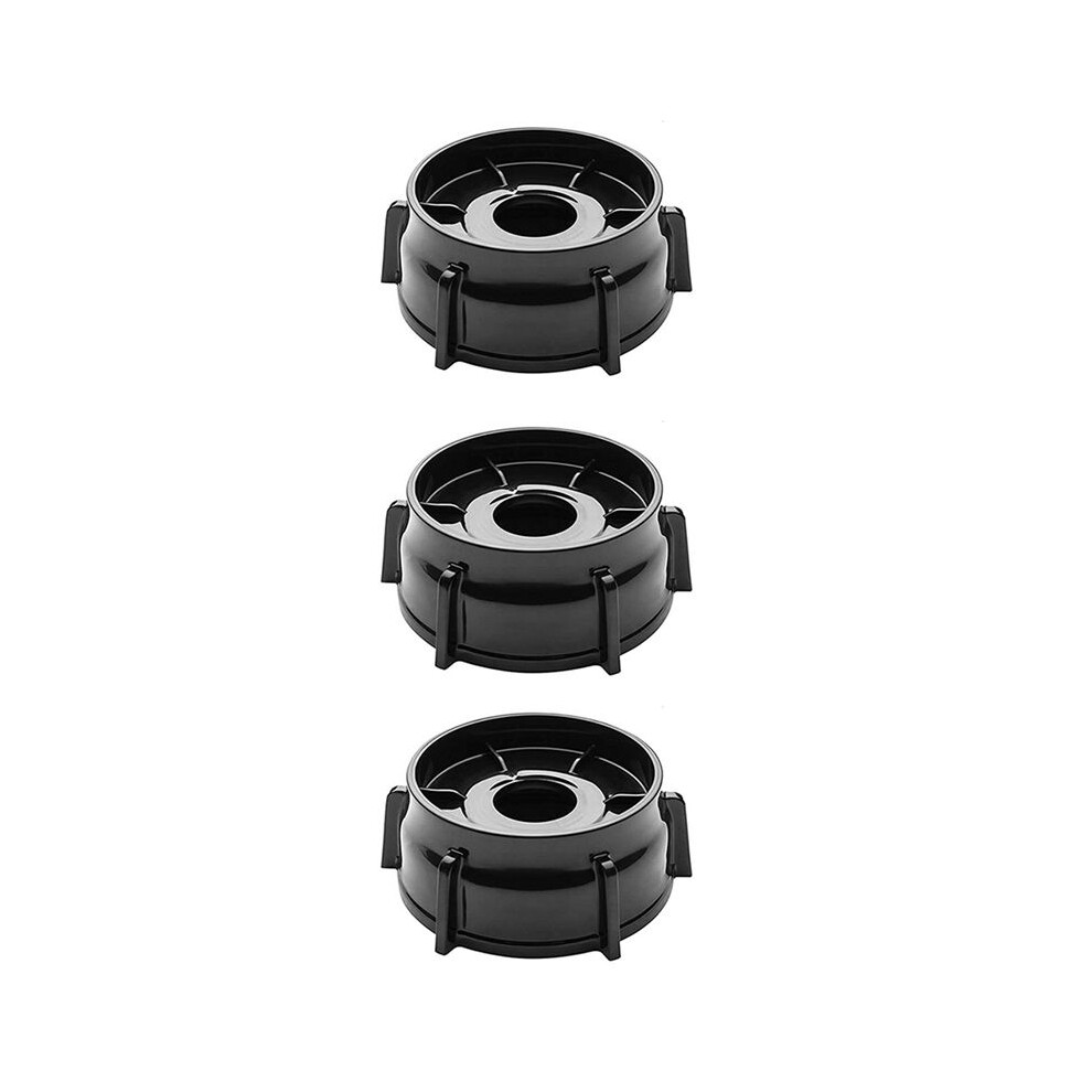 3Pcs 4902-003 Blender Jar Bottom For And Osterizer Blenders, Premium Blender Replacement Parts (Black) Black 4711677992708