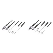 2X Drawing Decorating Spoon Set,Candy Dipping Tools Chocolate Dipping Fork Spoons Set Chef Art Spoons