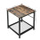 2-Tier End Table Nightstand with Storage Shelf - Rustic Brown+Black 9
