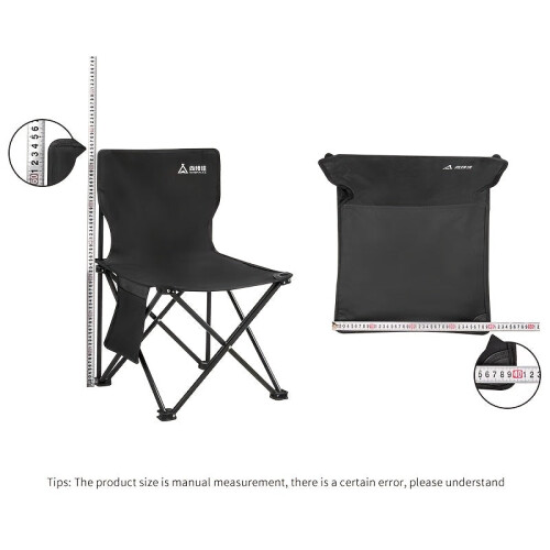 Portable Folding Steel Camping Chair with Backrest 2