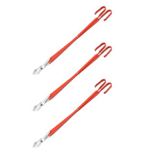 3X Pince à Charbon de Barbecue Barbecue Pince en Carbone Pince en Aluminium Pince à Aliments Grillés Pinces Portables Accessoires de Barbecue Outil
