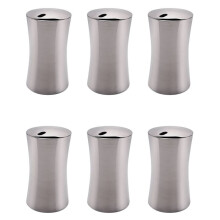 6X Small Toothpick Holder Dispenser Storage Organizer Stainless Steel (Silver)