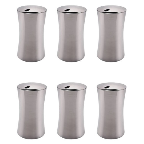 6X Small Toothpick Holder Dispenser Storage Organizer Stainless Steel (Silver)