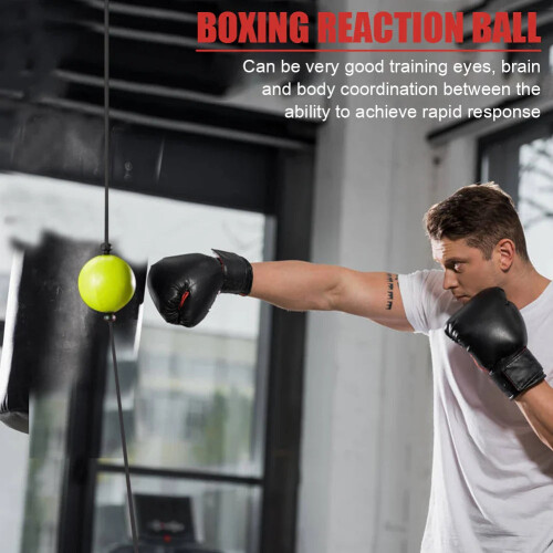 Adjustable Suction Cup Boxing Reflex Ball Speed Training Green 2