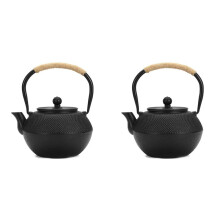 2X 1.2L Japanese Tetsubin Style Iron Tea Pot Kettle Tetsubin Teapot + Strainer